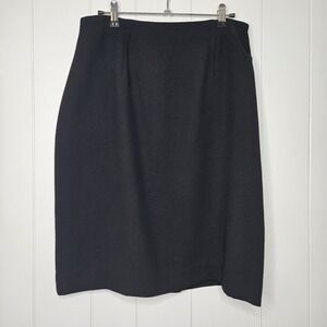 Laura Scott Skirt Black Knee Length Dressy Or Casual Size 12  A8